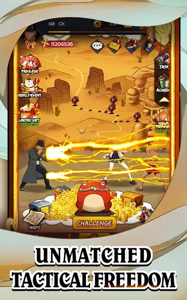 Скачать взломанную Ultimate Ninja AFK — Безлимитные ресурсы и быстрый прогресс — скриншот 1 Скачать взломанную Ultimate Ninja AFK — Безлимитные ресурсы и быстрый прогресс — скриншот 1