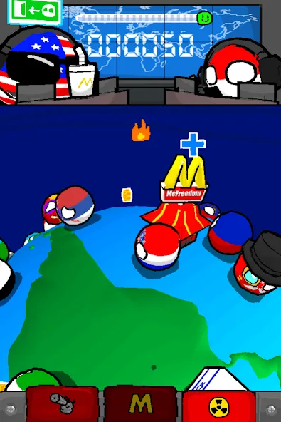 Polandball: Not Safe For World MOD APK на Android — Новые страны и безграничные ресурсы — скриншот 3