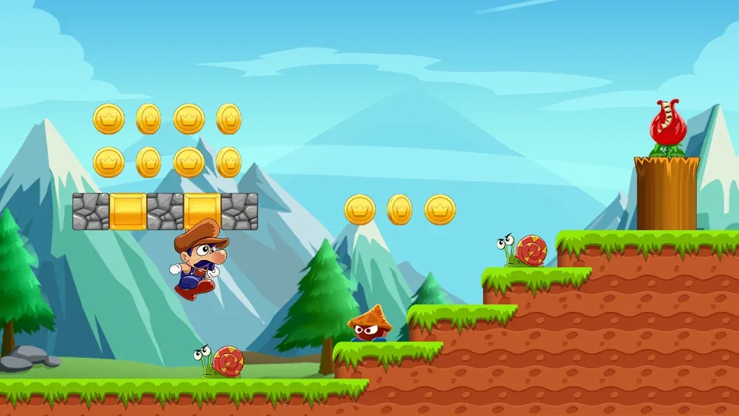 Скачать Super Bino Go:Adventure Jungle на Android — Безлимитные деньги и все уровни — скриншот 1
