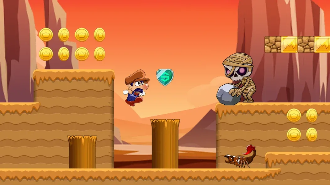 Скачать Super Bino Go:Adventure Jungle на Android — Безлимитные деньги и все уровни — скриншот 2