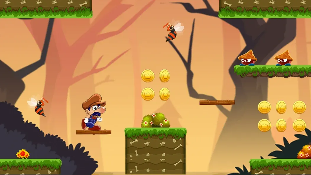 Скачать Super Bino Go:Adventure Jungle на Android — Безлимитные деньги и все уровни — скриншот 3