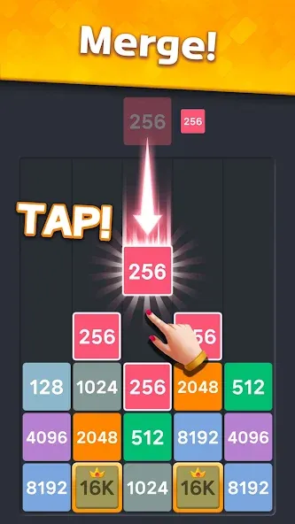 Скачать Drop Merge : Number Puzzle на Андроид — Без рекламы и безлимитные монеты — скриншот 3