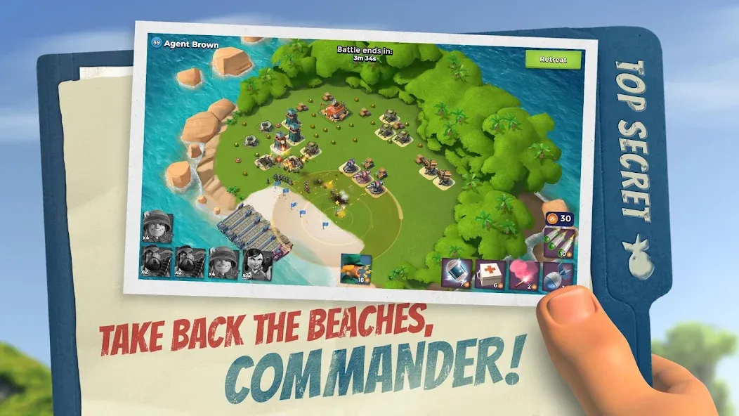 Boom Beach — Взломанная версия (Безлимитные ресурсы и ускоренное строительство) — скриншот 1