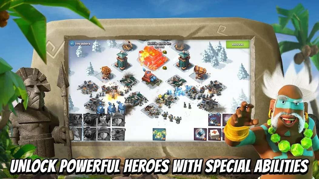 Boom Beach — Взломанная версия (Безлимитные ресурсы и ускоренное строительство) — скриншот 3