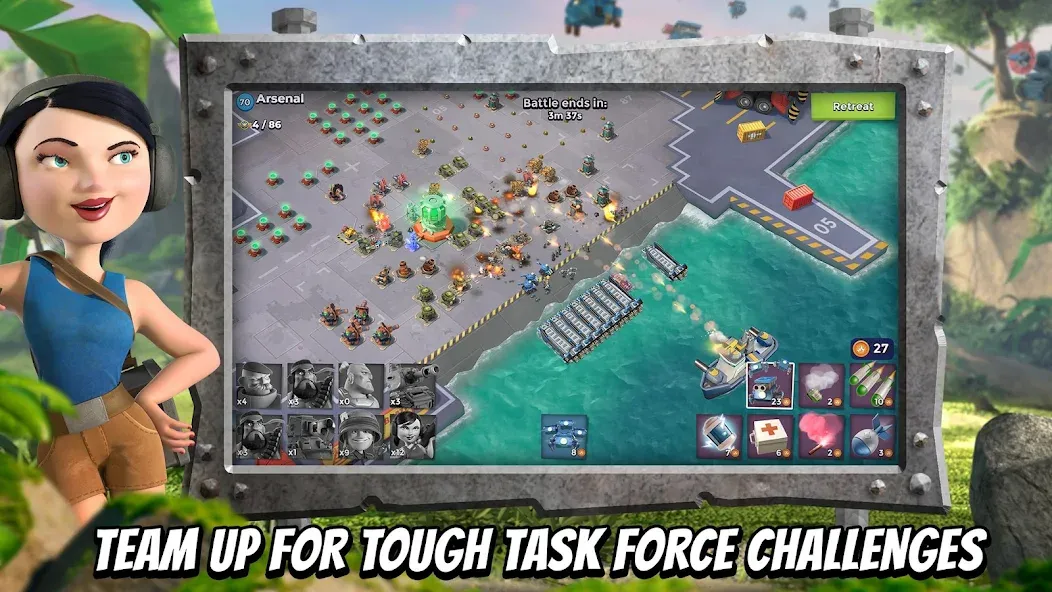 Boom Beach — Взломанная версия (Безлимитные ресурсы и ускоренное строительство) — скриншот 5