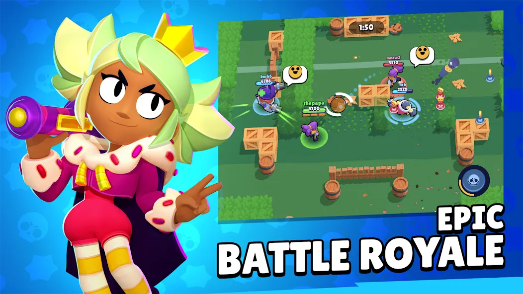 Brawl Stars MOD — Много кристаллов и открыты бойцы на Андроид — скриншот 5