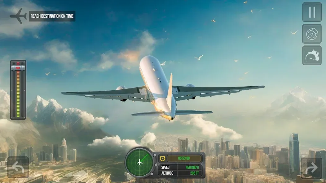 Flight Simulator - Plane Games — Мод: Реалистичные полёты и новые самолёты — скриншот 1 Flight Simulator - Plane Games — Мод: Реалистичные полёты и новые самолёты — скриншот 1