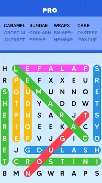 Скачать Word Search Puzzle Challenge — Последняя версия (Без рекламы и все подсказки) — скриншот 1
