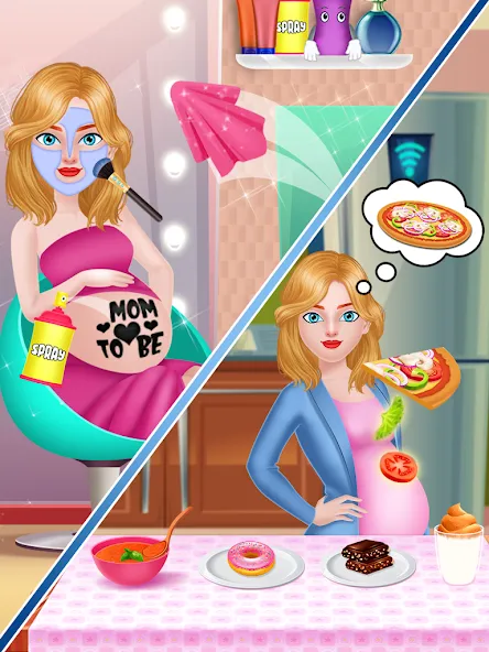Скачать Mom Babysitting Game (Мод: Безлимитные монеты и все уровни открыты) на Андроид — скриншот 1