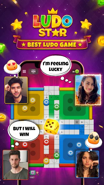 Скачать Ludo STAR: Online Dice Game (Мод: Безлимитные монеты и автоход) на Андроид — скриншот 1
