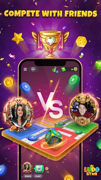 Скачать Ludo STAR: Online Dice Game (Мод: Безлимитные монеты и автоход) на Андроид — скриншот 2