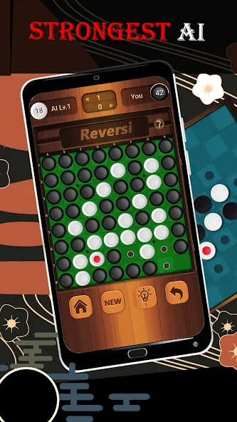 Скачать Reversi - Classic Reversi Game — Модификация Безлимитные подсказки и отмена ходов — скриншот 3
