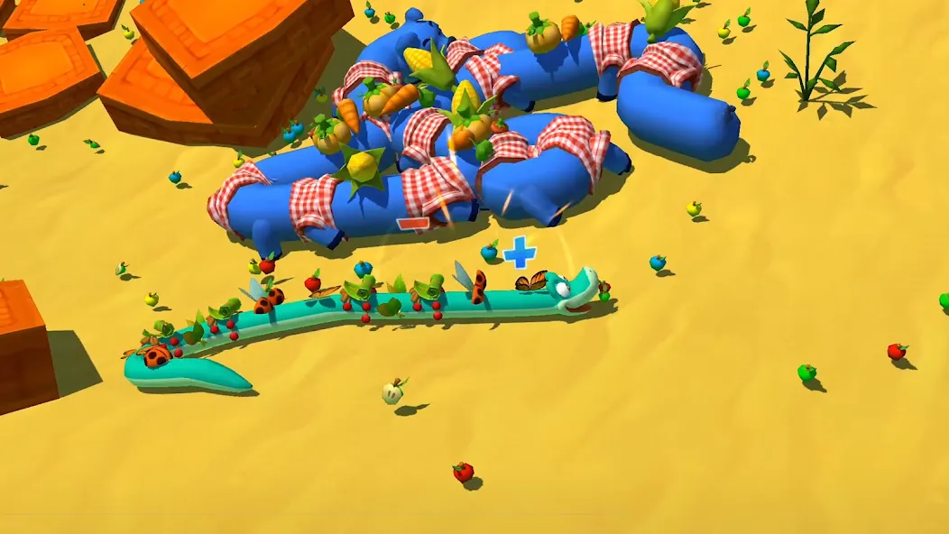 Скачать Snake Rivals - Fun Snake Game — Модификация Без рекламы и много монет — скриншот 2