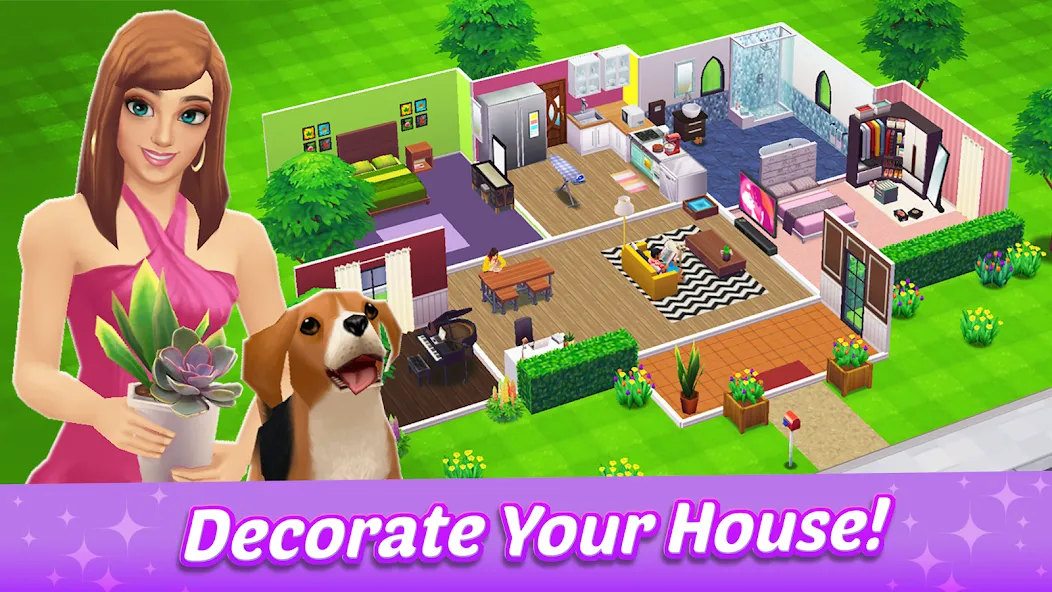 Взлом Home Street - Dream House Sim — Безлимитные деньги и ресурсы — скриншот 1