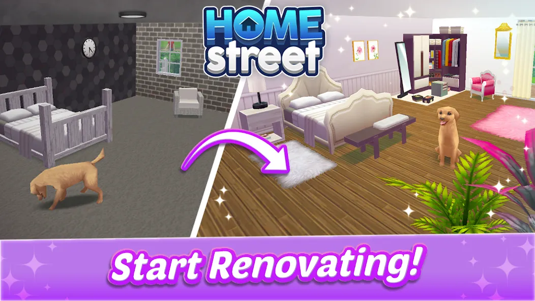 Взлом Home Street - Dream House Sim — Безлимитные деньги и ресурсы — скриншот 2