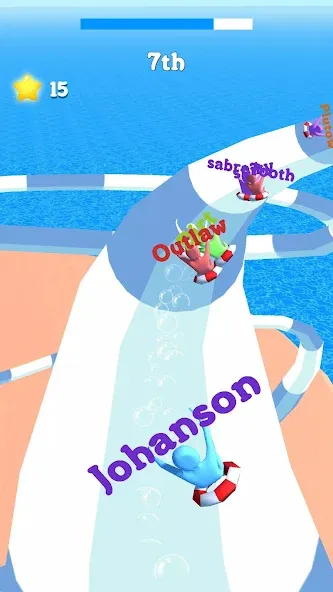 Waterpark Super Slide MOD — Безлимитные деньги и все горки открыты на Андроид — скриншот 2