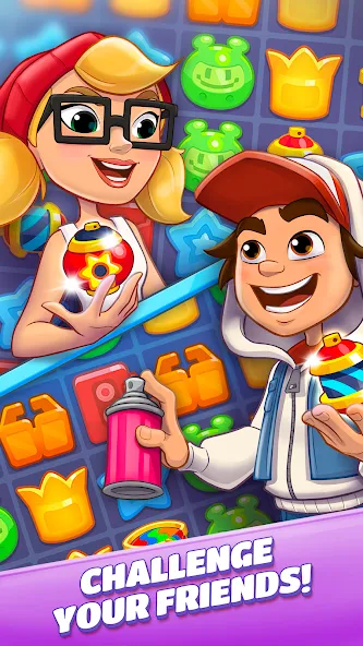 Subway Surfers Match MOD APK — Безлимитные монеты и бустеры — скриншот 4