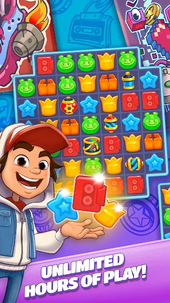 Subway Surfers Match MOD APK — Безлимитные монеты и бустеры — скриншот 5