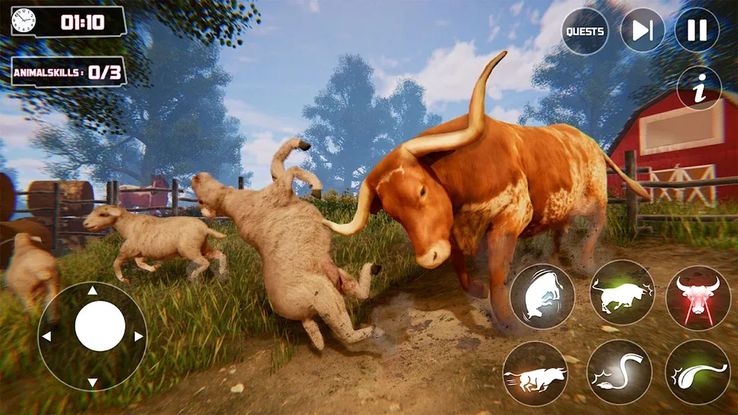 Взломанная Scary Cow Simulator Rampage на Андроид — Безлимитные деньги и яростный режим — скриншот 1