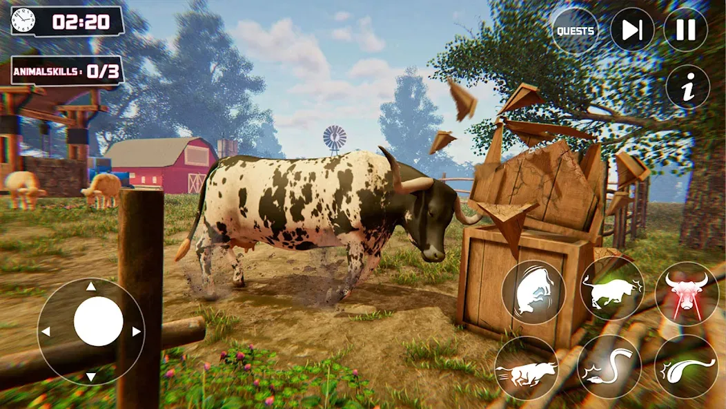 Взломанная Scary Cow Simulator Rampage на Андроид — Безлимитные деньги и яростный режим — скриншот 2