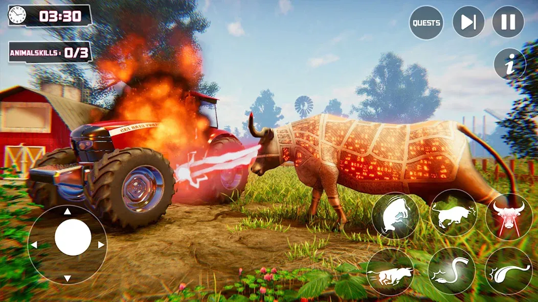 Взломанная Scary Cow Simulator Rampage на Андроид — Безлимитные деньги и яростный режим — скриншот 3