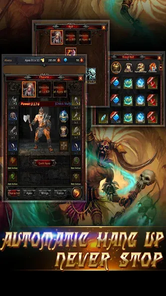 Скачать Dark God of War:Idle AFK RPG на Андроид — Безлимитные ресурсы и алмазы — скриншот 4 Скачать Dark God of War:Idle AFK RPG на Андроид — Безлимитные ресурсы и алмазы — скриншот 4