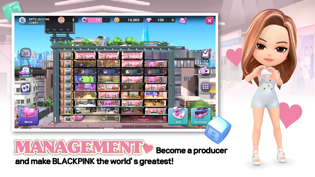 Взломанная BLACKPINK THE GAME на Андроид — Безлимитные ресурсы и премиум-уровни — скриншот 3