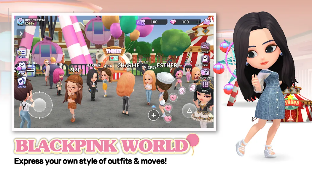 Взломанная BLACKPINK THE GAME на Андроид — Безлимитные ресурсы и премиум-уровни — скриншот 5