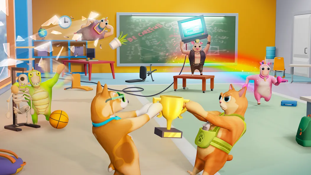 Скачать Gang Battle Party: Animals 3D на Android — Безлимитные деньги и персонажи — скриншот 1