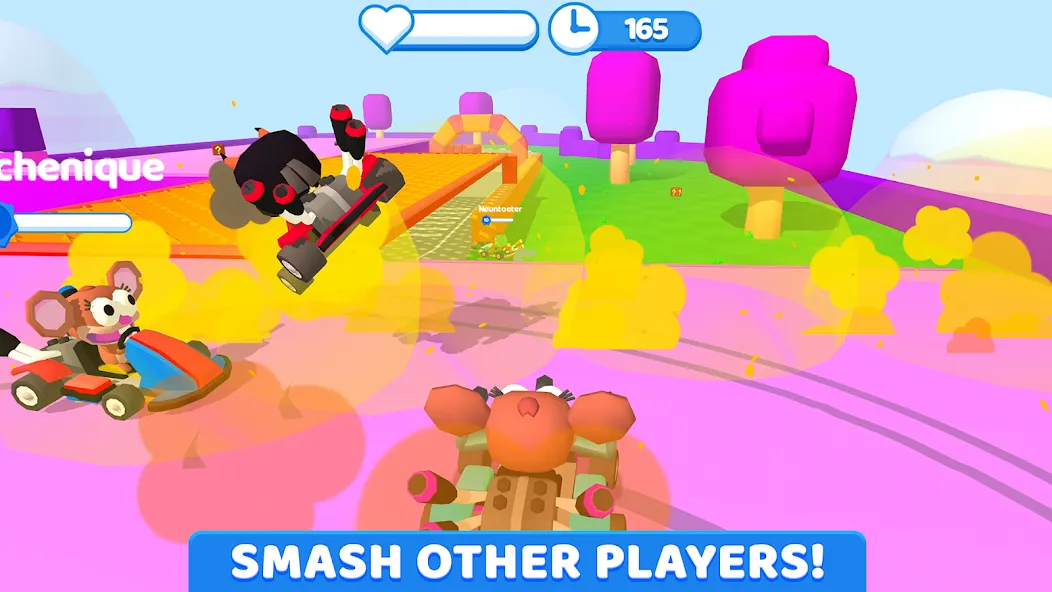 Скачать взломанную SmashKarts.io — Безлимитные монеты и турбоускорение — скриншот 3