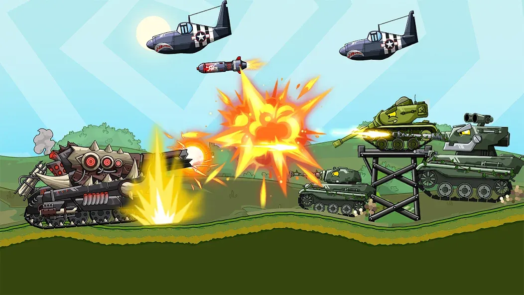 Tank Arena Steel Battle — Мод: Много денег и мощная броня — скриншот 4