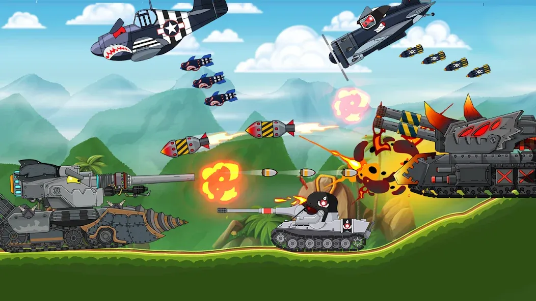 Tank Combat: War Battle MOD APK на Android — Безлимитные деньги и мощные танки — скриншот 4
