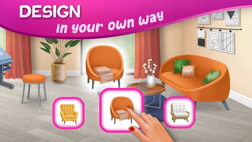 Скачать DesignVille: Merge & Story — Модификация Безлимитные деньги и энергия — скриншот 3