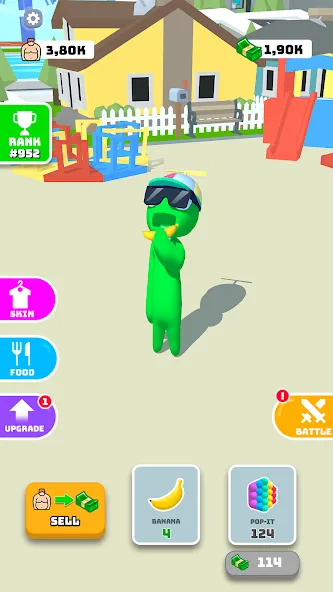 Скачать Eating Hero: Clicker Food Game MOD APK — Безлимитные монеты и ускоренная прокачка — скриншот 1