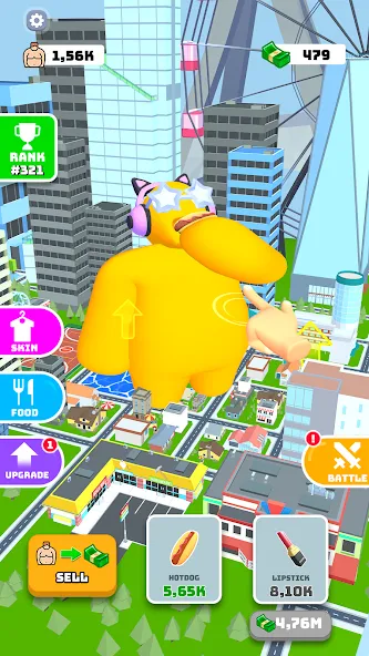Скачать Eating Hero: Clicker Food Game MOD APK — Безлимитные монеты и ускоренная прокачка — скриншот 3