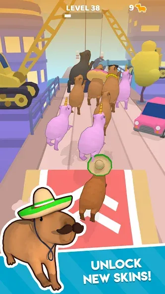 Взломанная Capybara Rush на Андроид — Много монет и бонусов — скриншот 3