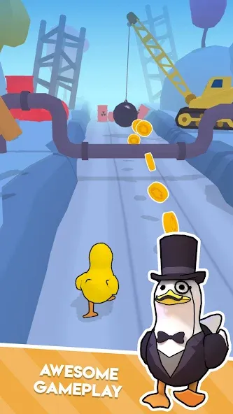 Duck On The Run Mod APK Безлимитные монеты и ускорение — Скачать на Андроид — скриншот 2