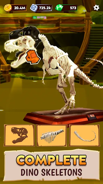 Dino Quest 2: Dinosaur Fossil — Взломанная версия (Безлимитные монеты и все раскопки открыты) — скриншот 3
