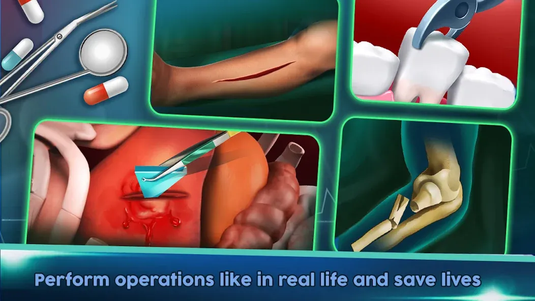 Surgery Doctor Simulator Games MOD — Все операции разблокированы на Андроид — скриншот 5 Surgery Doctor Simulator Games MOD — Все операции разблокированы на Андроид — скриншот 5