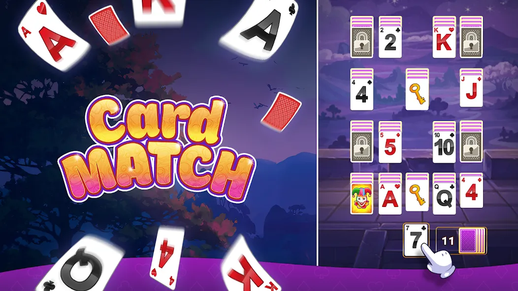Скачать взлом Card Match на Андроид — Без рекламы и подсказки доступны — скриншот 5