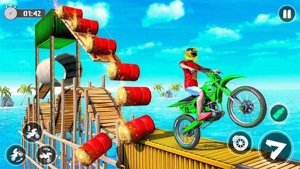 Скачать Bike Stunt Race Tricks Master с модом — Безлимитное топливо и открыты трассы — скриншот 3 Скачать Bike Stunt Race Tricks Master с модом — Безлимитное топливо и открыты трассы — скриншот 3