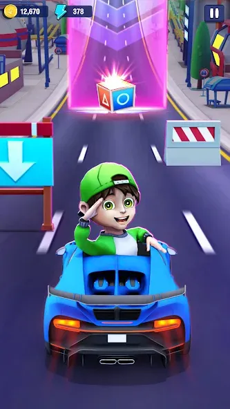 Взломанная Mini Car Runner - Racing Games на Андроид — Безлимитные деньги и топливо — скриншот 2