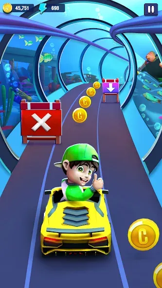 Взломанная Mini Car Runner - Racing Games на Андроид — Безлимитные деньги и топливо — скриншот 4