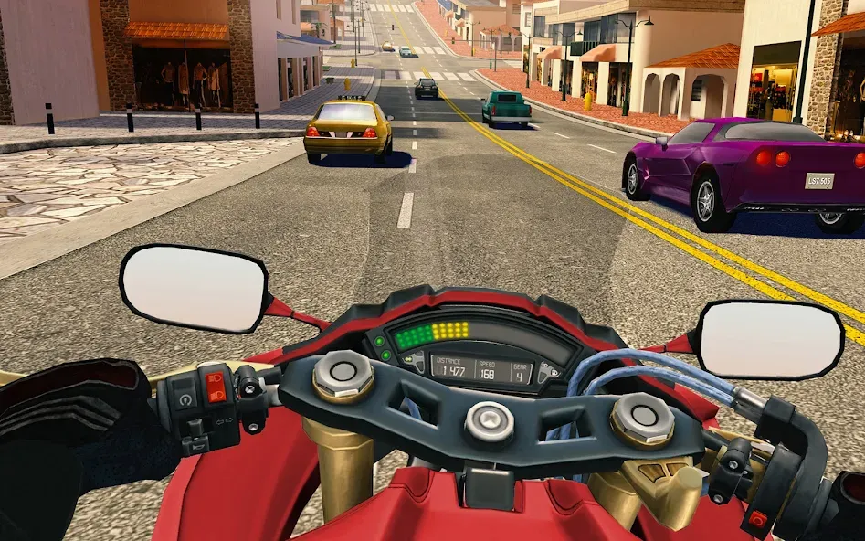Moto Rider GO: Highway Traffic на Андроид — Безлимитные деньги и топливо — скриншот 3