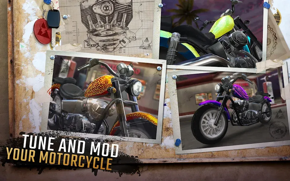 Moto Rider GO: Highway Traffic на Андроид — Безлимитные деньги и топливо — скриншот 4