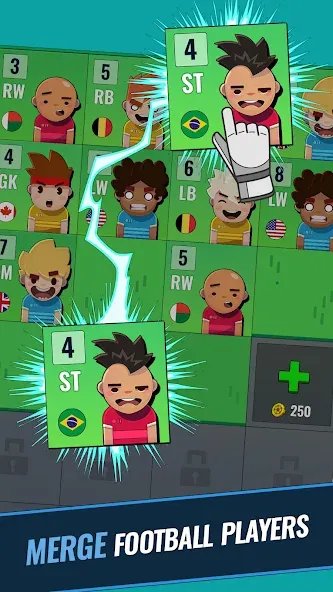 Скачать Merge Football Manager: Soccer — Безлимитные деньги и усиленная команда — скриншот 2