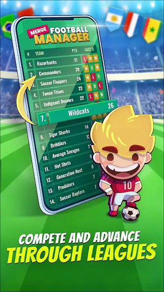 Скачать Merge Football Manager: Soccer — Безлимитные деньги и усиленная команда — скриншот 3
