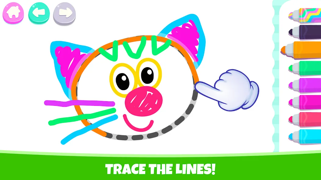 Drawing for kids! Toddler draw — Мод: Все рисунки и цвета открыты — скриншот 2 Drawing for kids! Toddler draw — Мод: Все рисунки и цвета открыты — скриншот 2