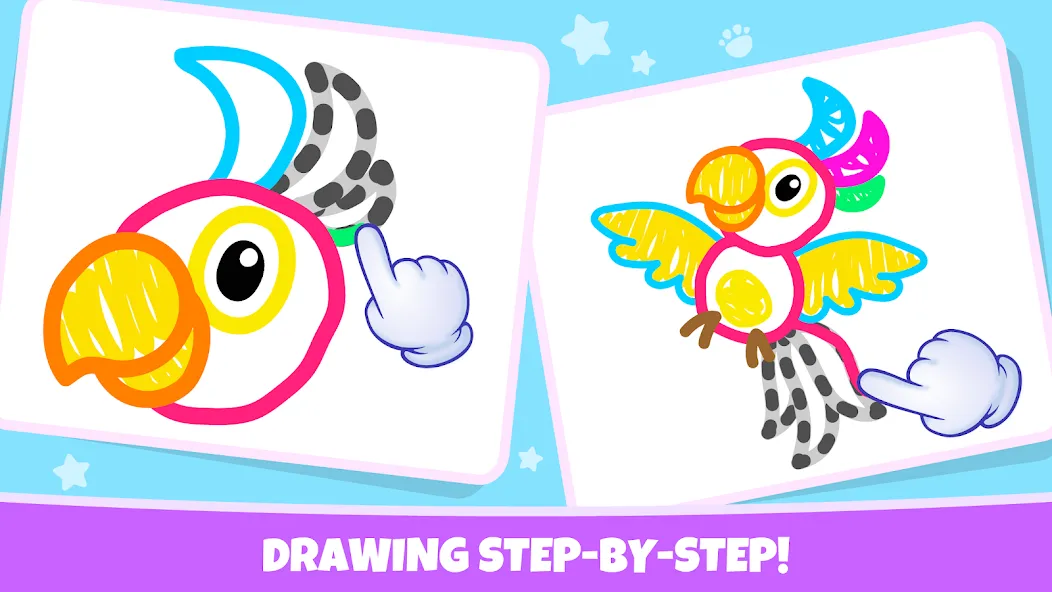 Drawing for kids! Toddler draw — Мод: Все рисунки и цвета открыты — скриншот 3 Drawing for kids! Toddler draw — Мод: Все рисунки и цвета открыты — скриншот 3