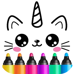 Drawing for kids! Toddler draw — Мод: Все рисунки и цвета открыты